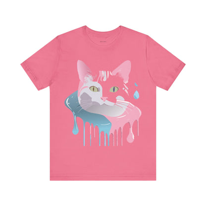 Natural Cotton Tee Shirt with Cat Printify