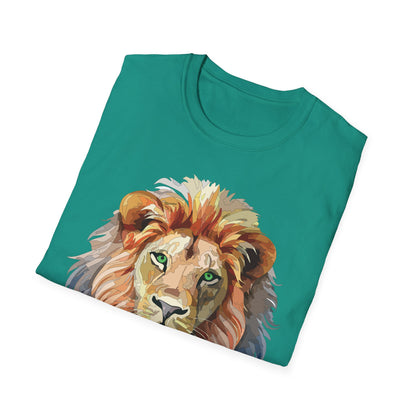 Lion Floral Tee Unisex Gildan Softstyle 64000 Cotton Short Sleeve Shirt