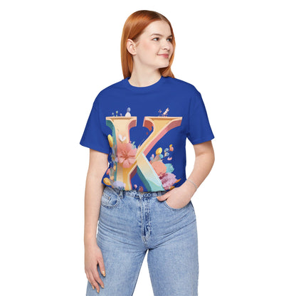 Natural Cotton Tee Shirt - Letters Collection - K Printify