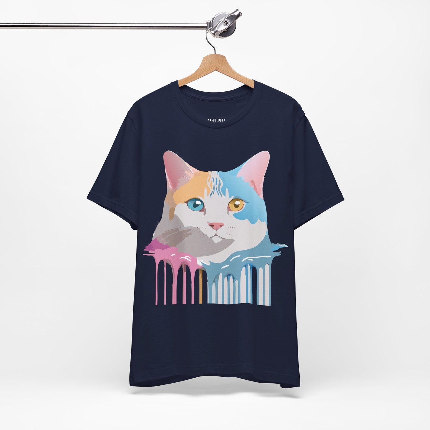 T-Shirt aus natürlicher Baumwolle mit Katze