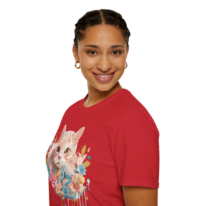 Unisex Cat Shirt Kitten Tee Cat Lover Tee Softstyle 64000 Gildan