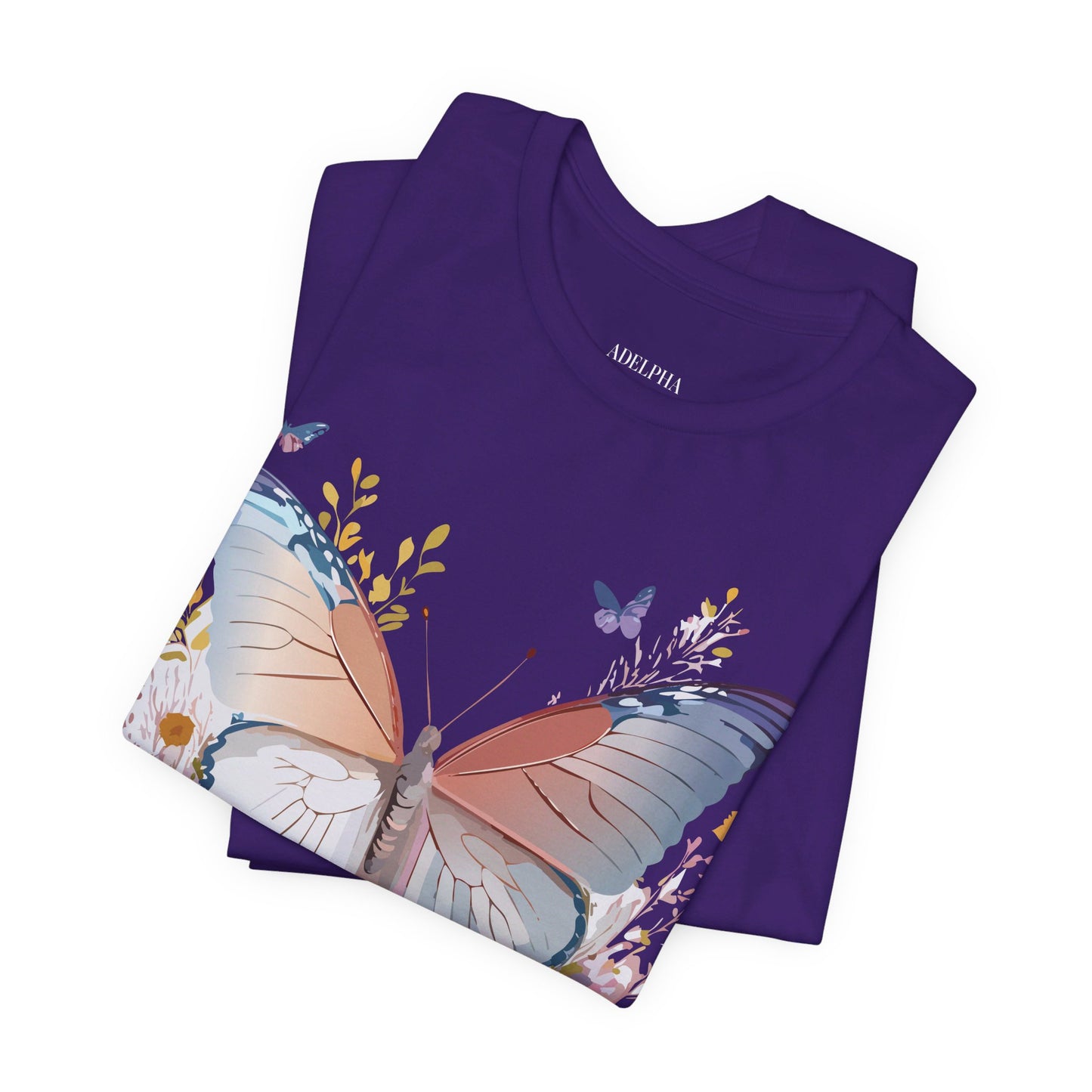 T-Shirt aus natürlicher Baumwolle mit Schmetterling