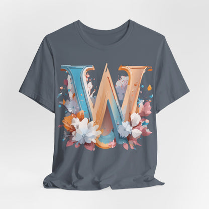 Natural Cotton Tee Shirt - Letters Collection - W Printify