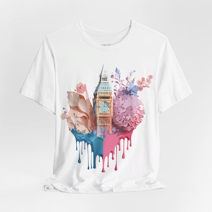 Natural Cotton Tee Shirt - Beautiful Places Collection - London Printify