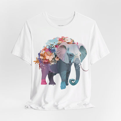 Natural Cotton Tee Shirt with Elephant Printify