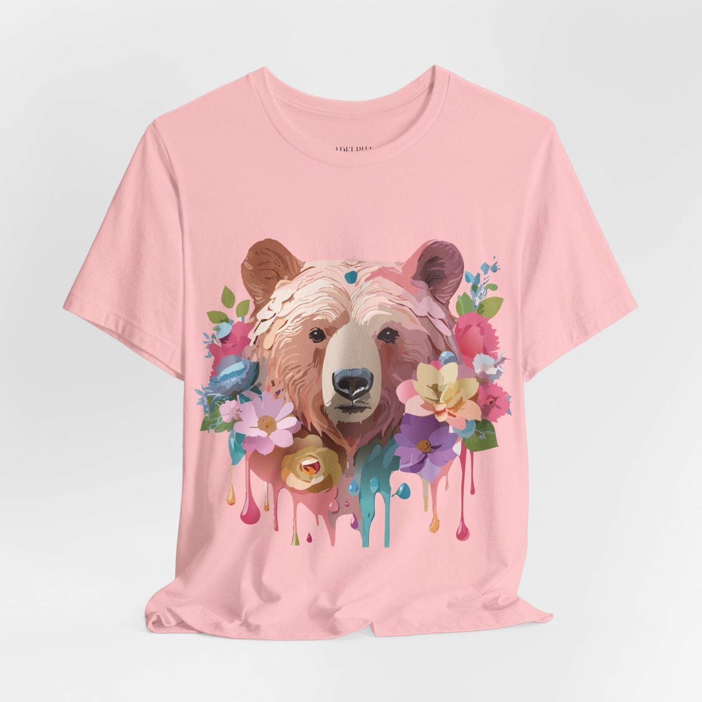 Natural Cotton Tee Shirt with Bear