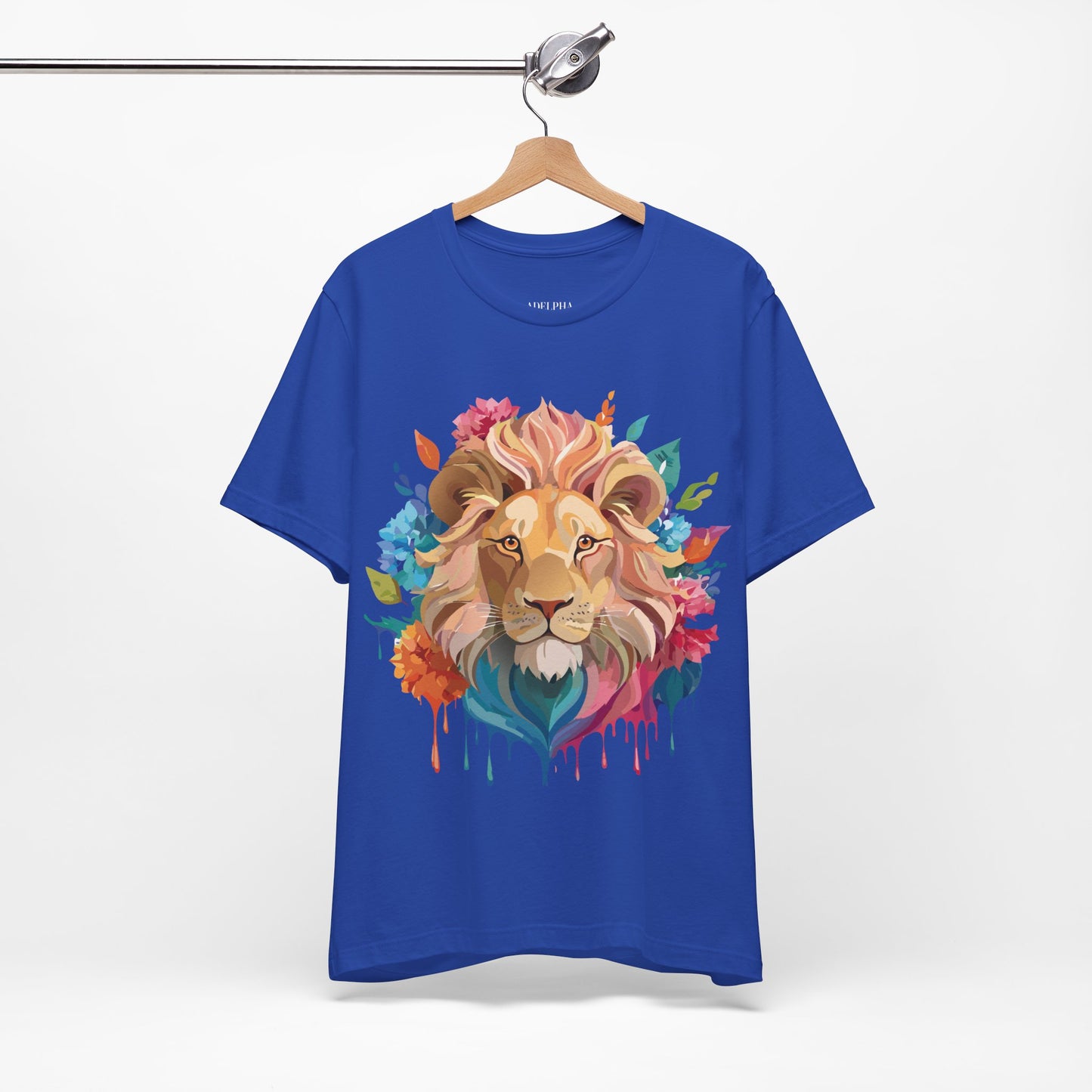 Natural Cotton Tee Shirt with Lion