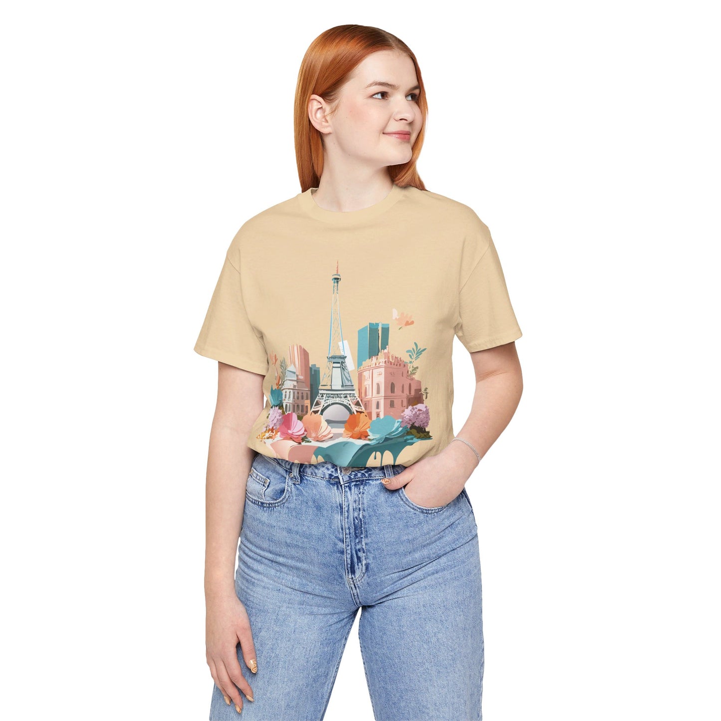 Natural Cotton Tee Shirt - Beautiful Places Collection - Paris