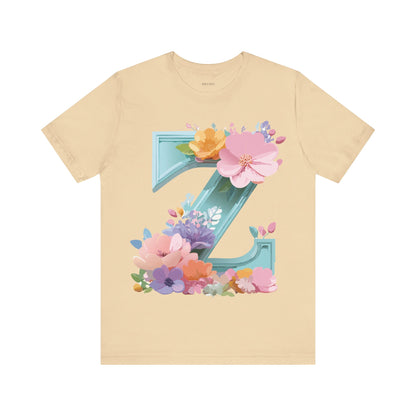 Natural Cotton Tee Shirt - Letters Collection - Z Printify