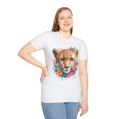 Cheetah Print Unisex Softstyle Tee Gildan 64000 Cotton Short Sleeve Shirt