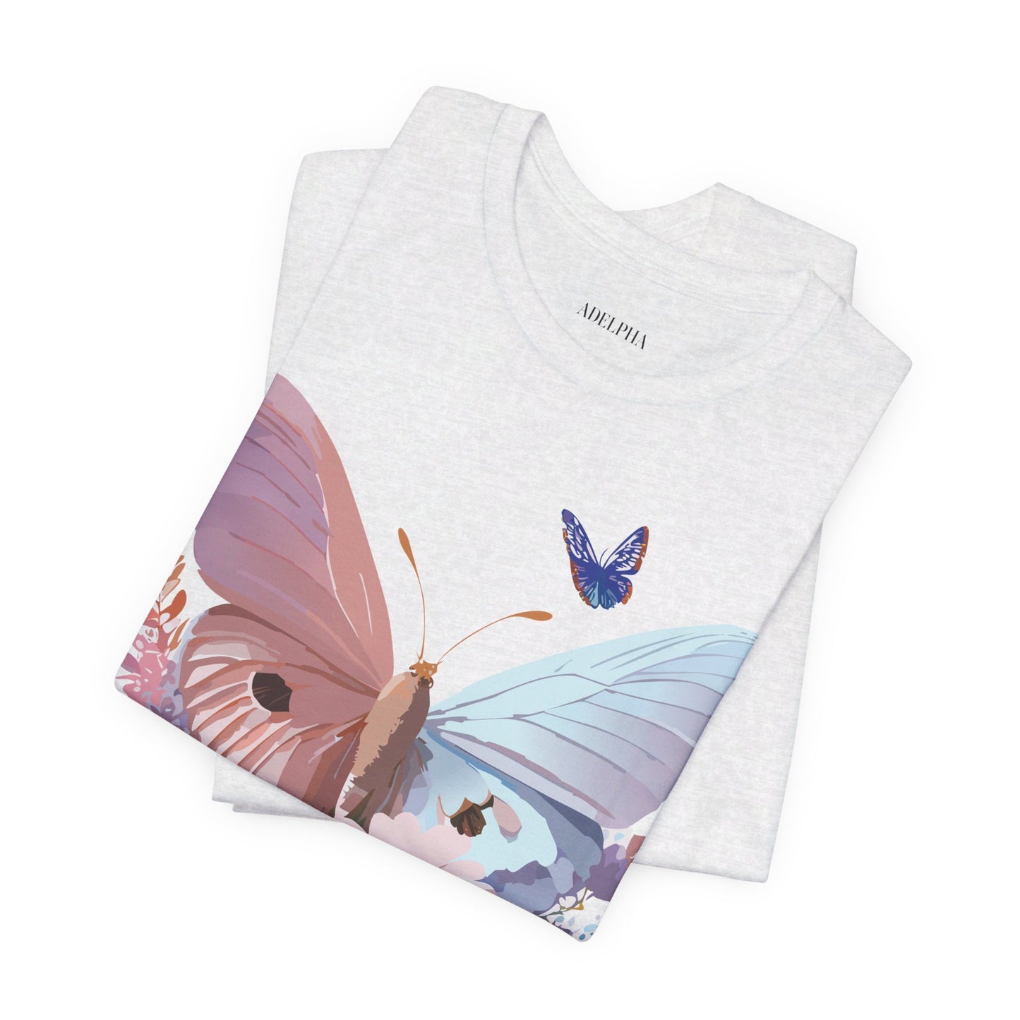 T-shirt en coton naturel avec papillon