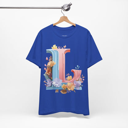 Natural Cotton Tee Shirt - Letters Collection - L Printify
