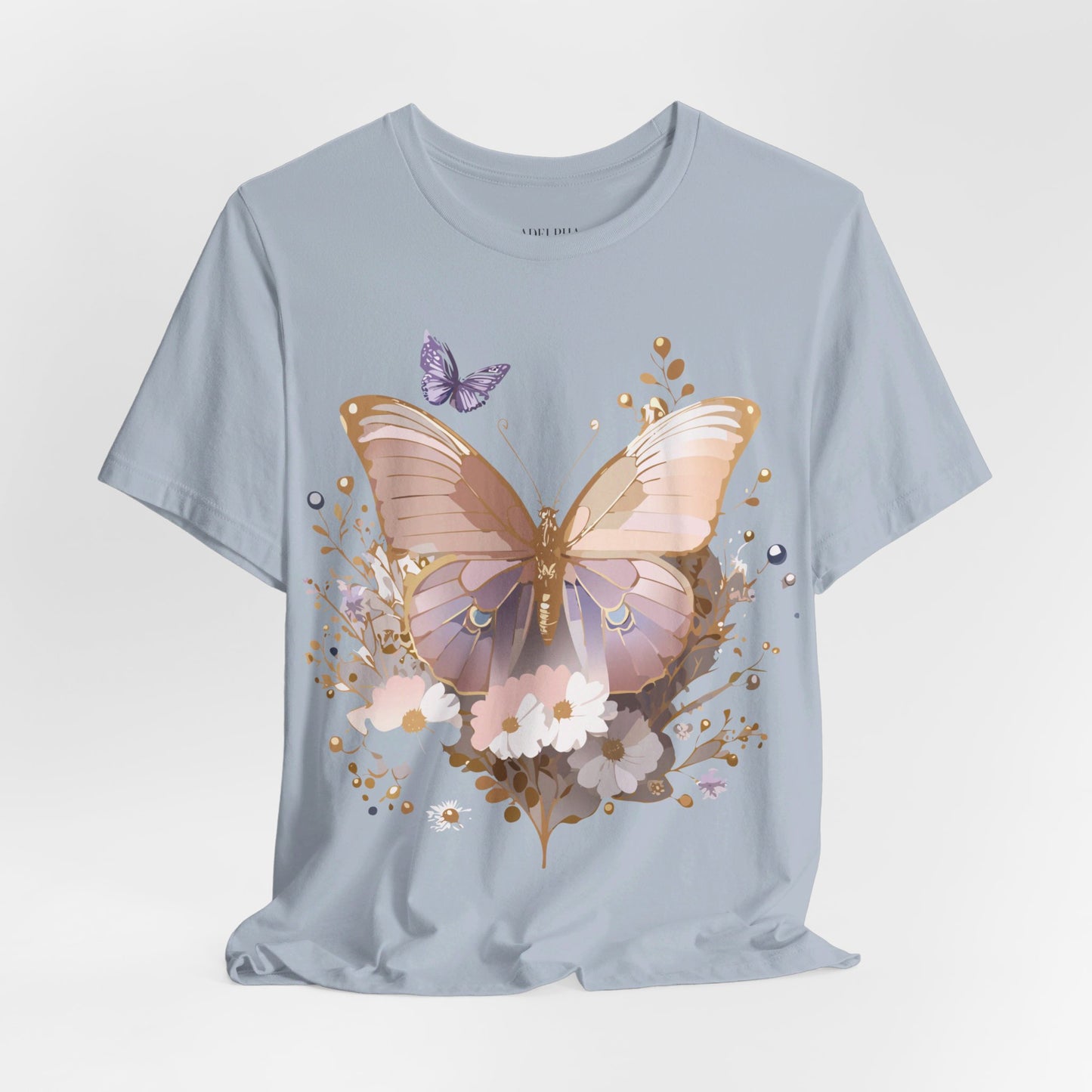 T-shirt en coton naturel avec papillon