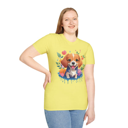 Dog Shirt Animal Print Tee Unisex Gildan Softstyle 64000 Cotton Tee