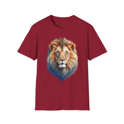Gildan Softstyle Lion Print T Shirt Floral Tee For Unisex Everyday Comfort