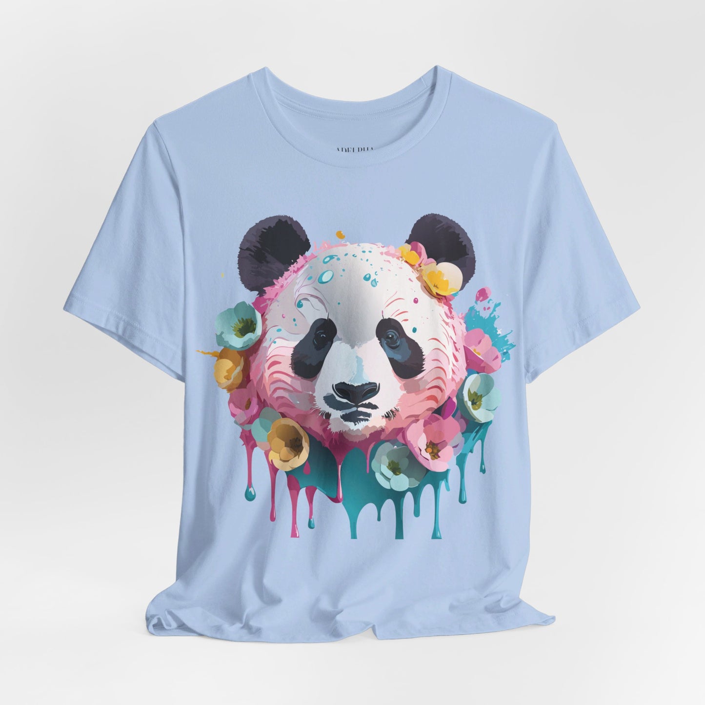 Natural Cotton Tee Shirt with Panda