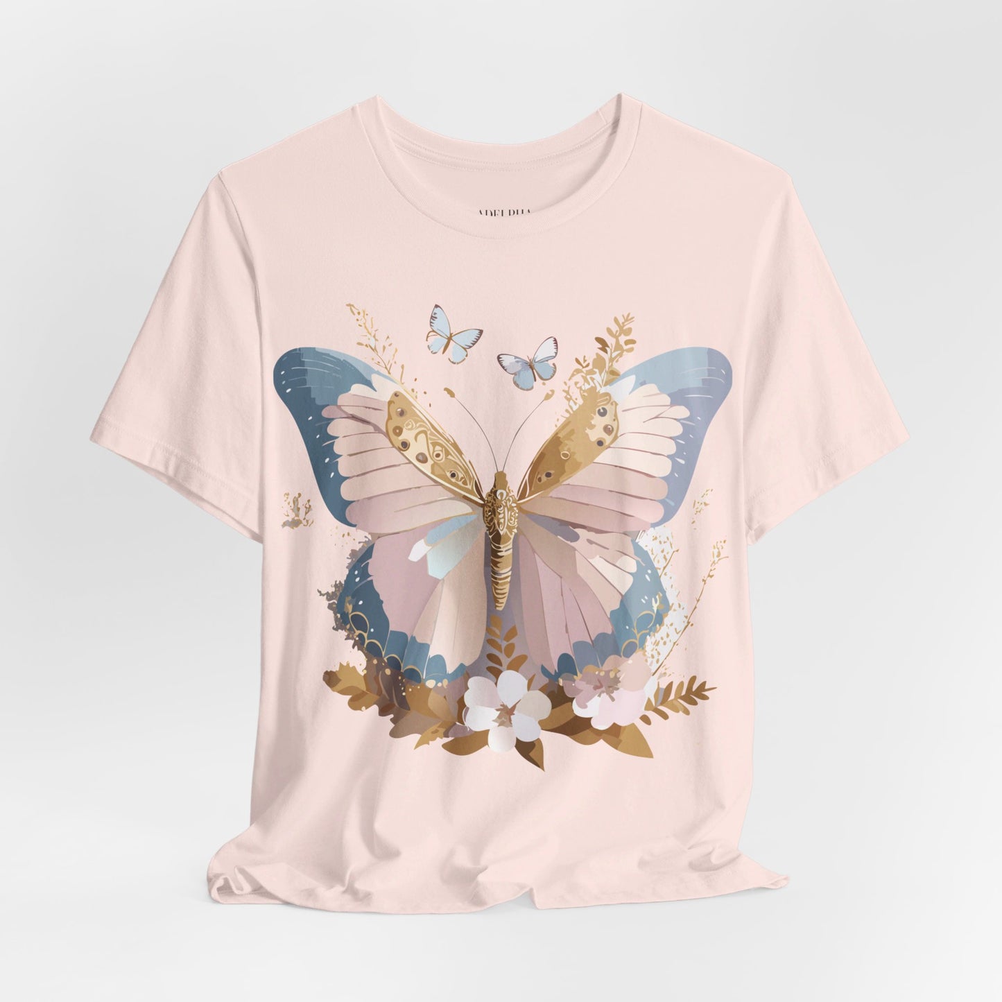 T-shirt en coton naturel avec papillon