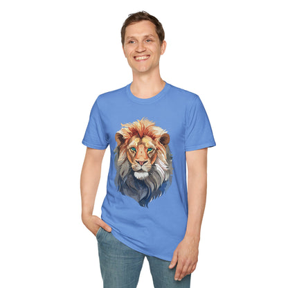 Floral Lion Shirt Unisex Tee Softstyle Gildan 64000 Comfort Fit