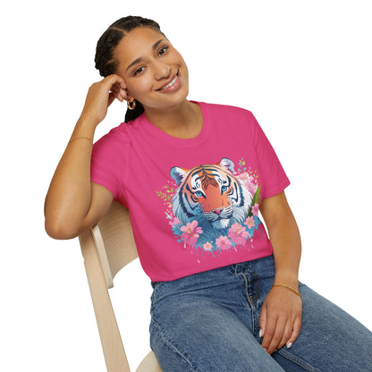 Unisex Tiger Shirt Gildan Softstyle 64000 Cotton Tee Everyday Comfort