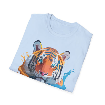 Tiger Shirt Unisex Animal Tee Ring Spun Cotton Gildan Softstyle Short Sleeve