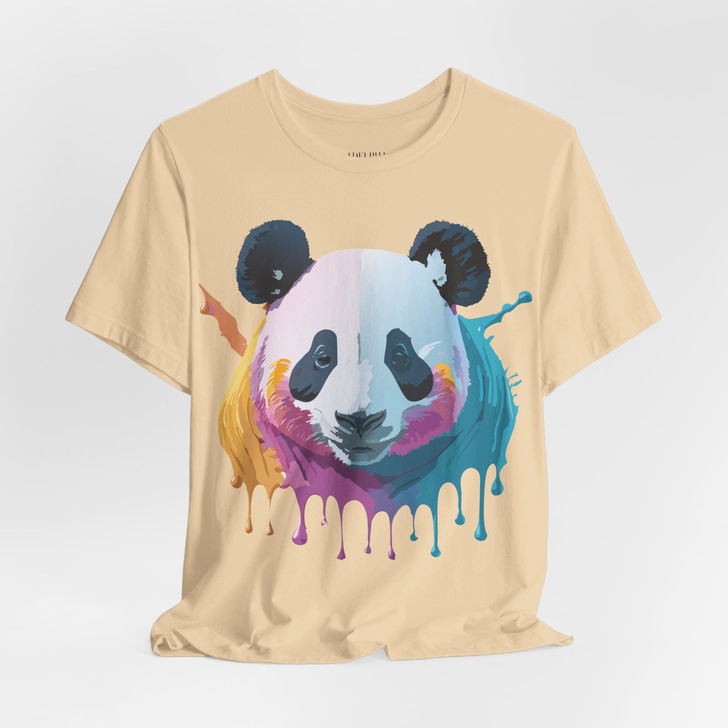 Natural Cotton Tee Shirt with Panda