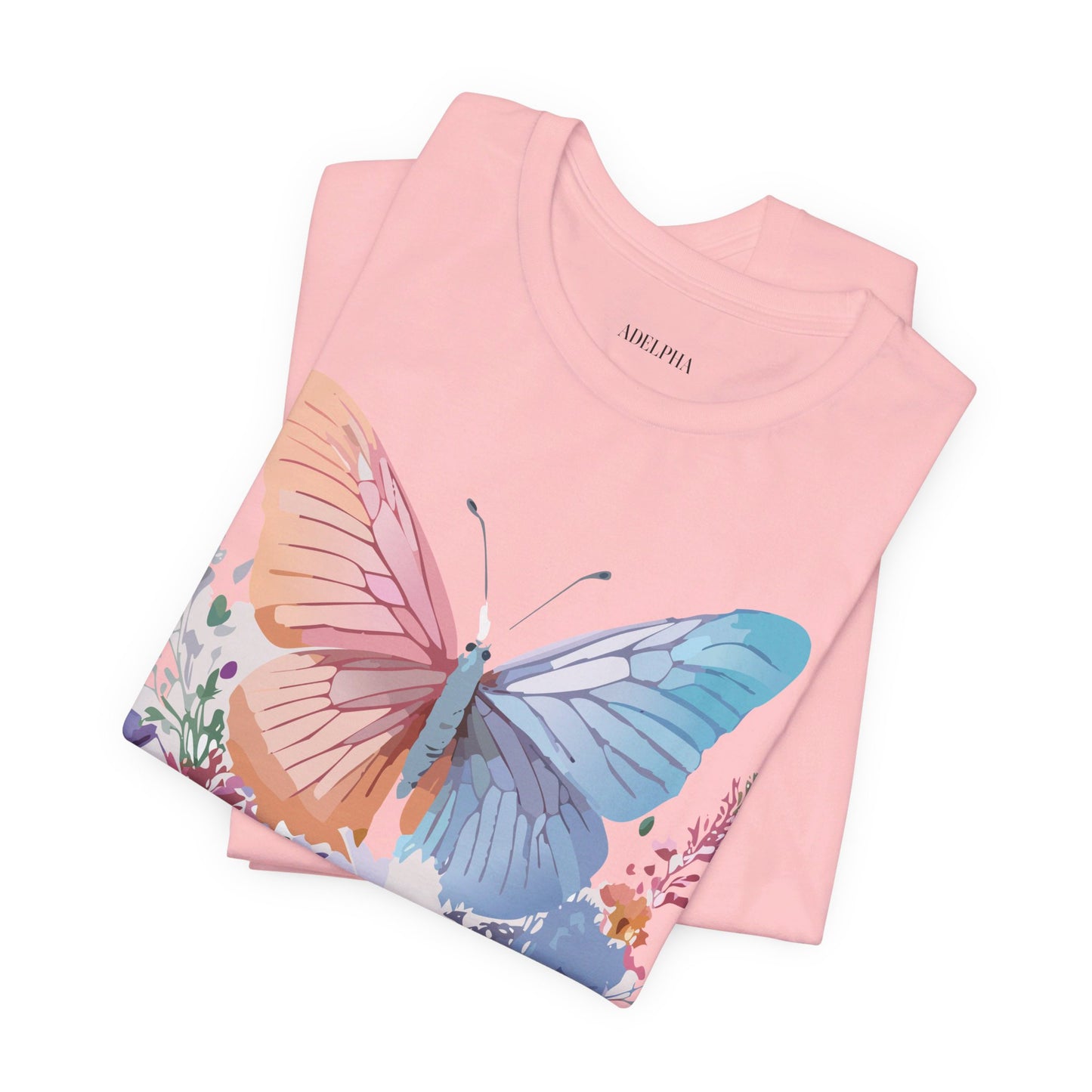 T-Shirt aus natürlicher Baumwolle mit Schmetterling