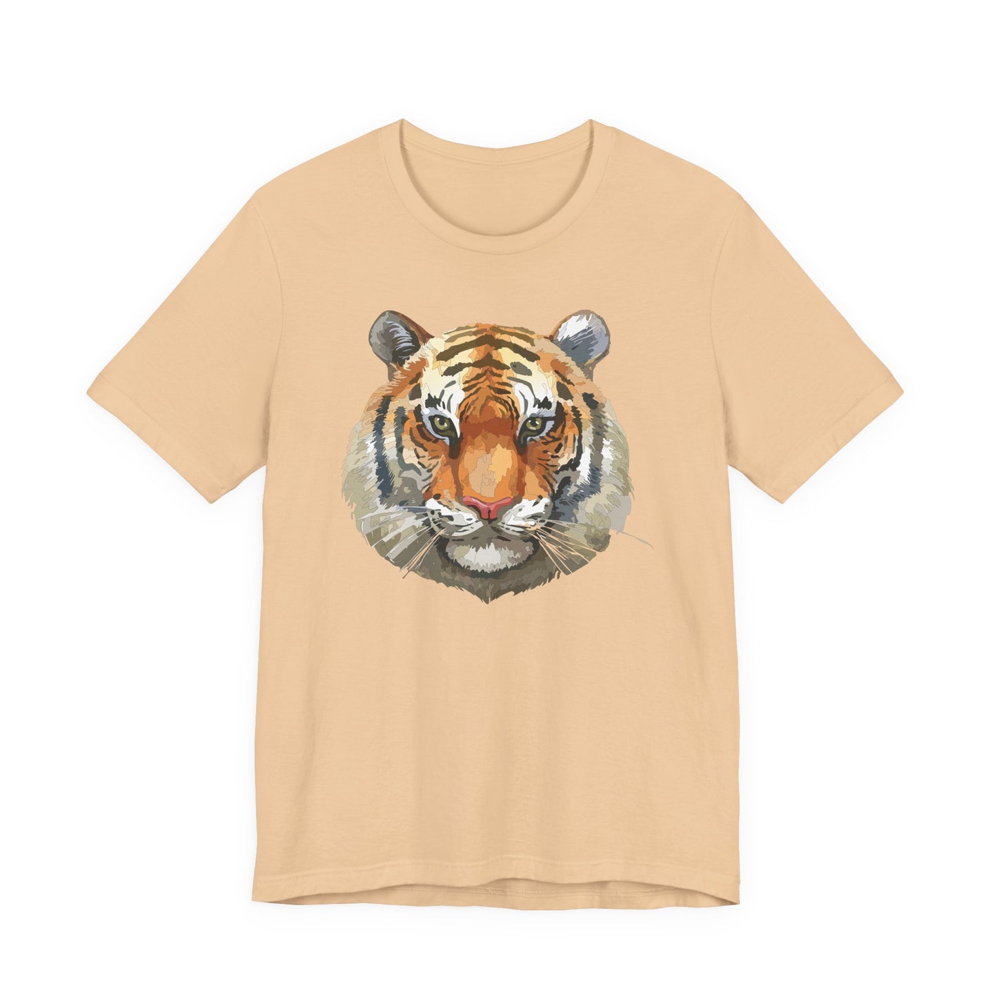 Wild Tiger Face Graphic T-Shirt Unisex Cotton Animal Design Wildlife Tee 1