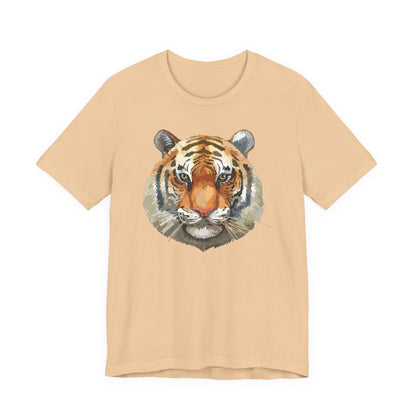 Wild Tiger Face Graphic T-Shirt Unisex Cotton Animal Design Wildlife Tee 1