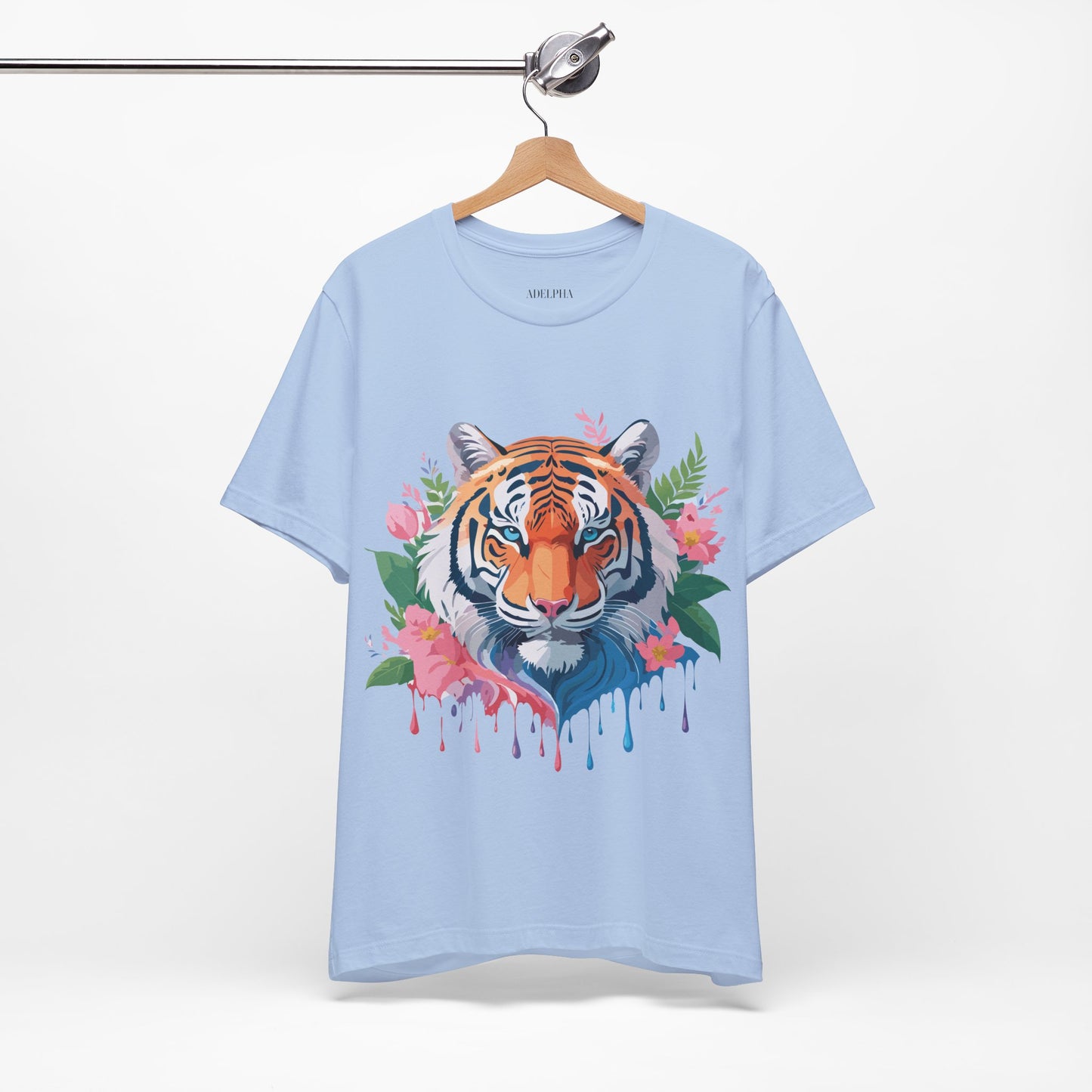 Natural Cotton Tee Shirt with Tiger