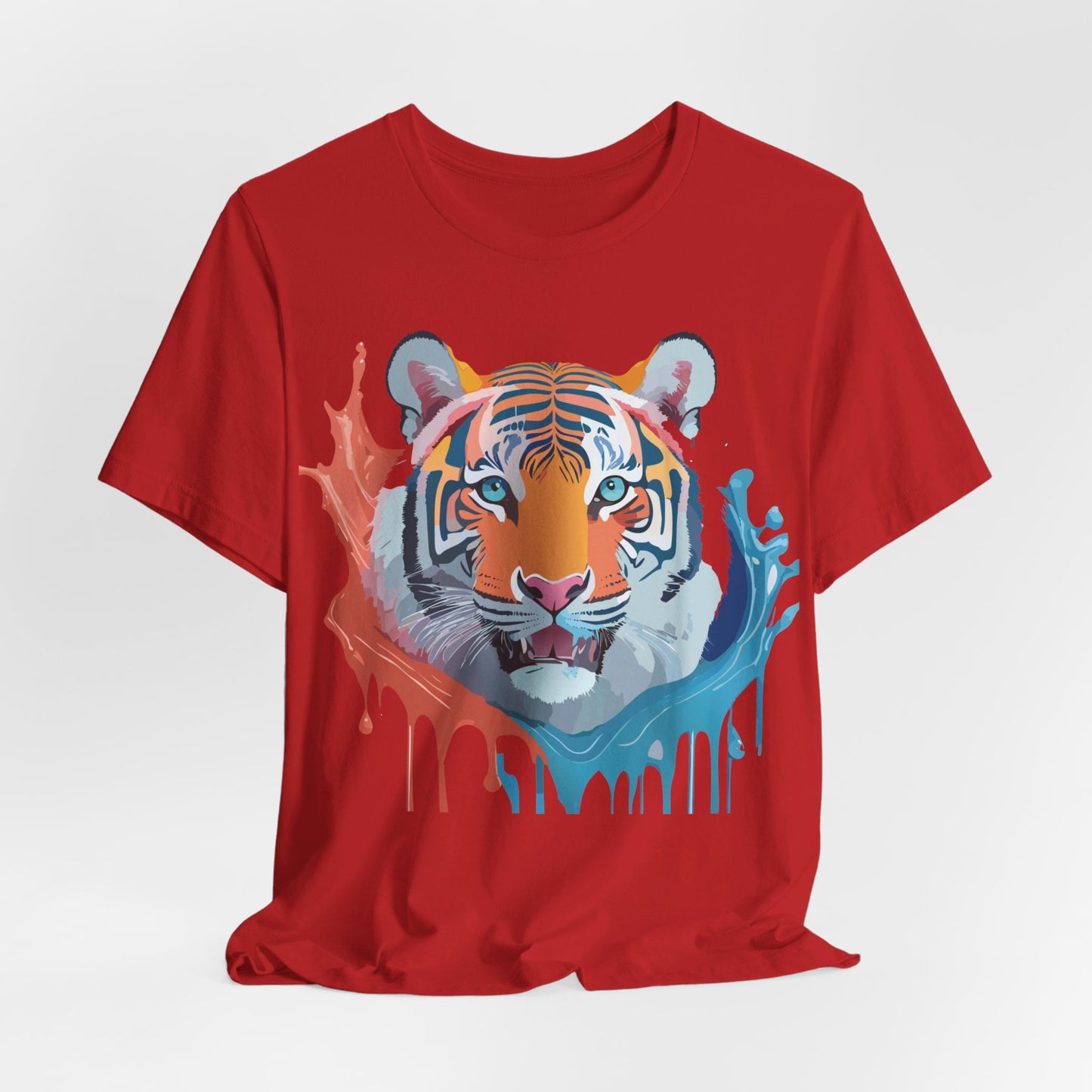 Natural Cotton Tee Shirt with Tiger