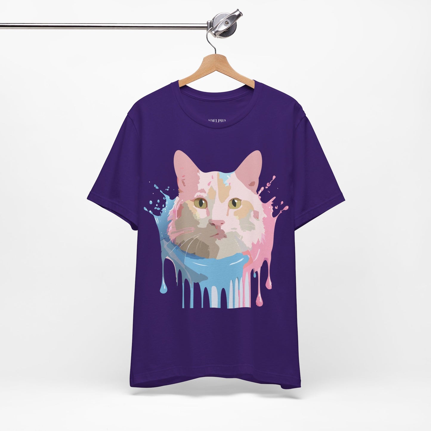 T-shirt en coton naturel avec chat