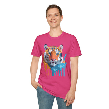 Tiger Shirt Unisex Animal Tee Ring Spun Cotton Gildan Softstyle Short Sleeve