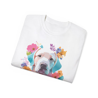 Animal Shirt, Tee Shirt with Animals, Floral Dog T-Shirt