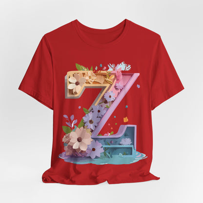 Natural Cotton Tee Shirt - Letters Collection - Z Printify