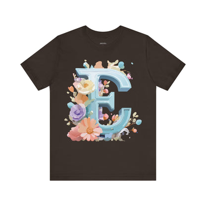 Natural Cotton Tee Shirt - Letters Collection - E Printify