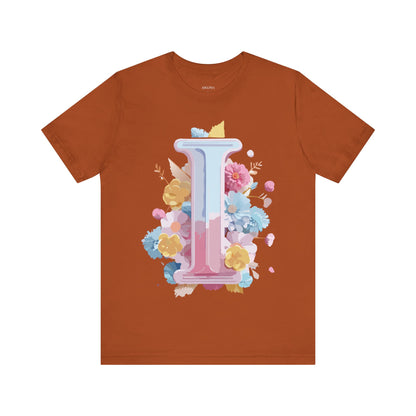 Natural Cotton Tee Shirt - Letters Collection - I Printify
