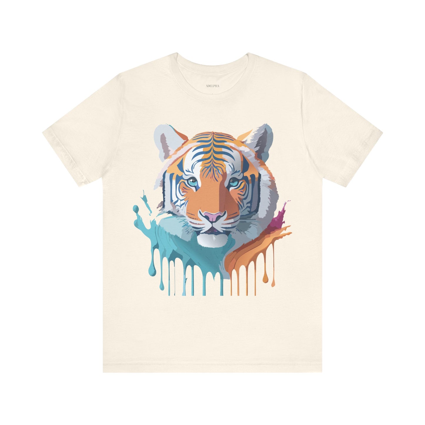 Natural Cotton Tee Shirt with Tiger