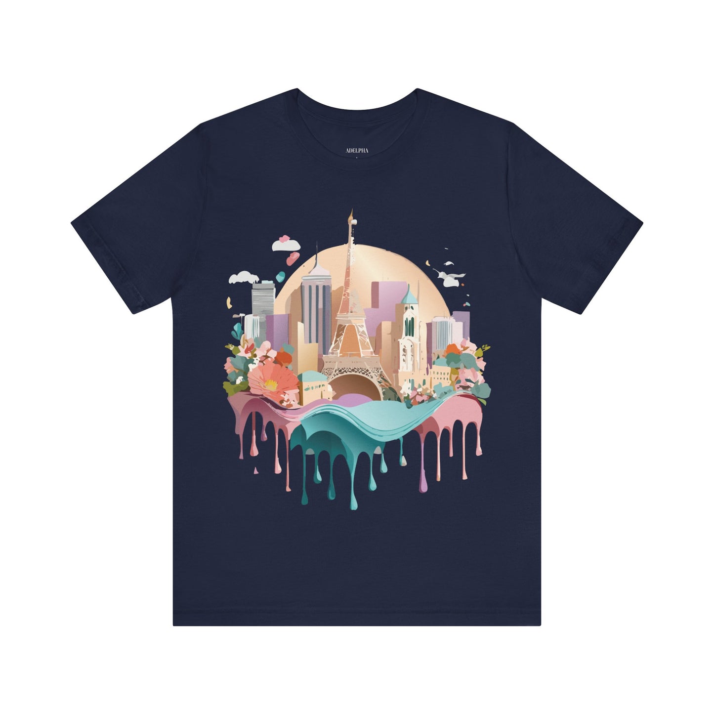 Natural Cotton Tee Shirt - Beautiful Places Collection - Paris Printify