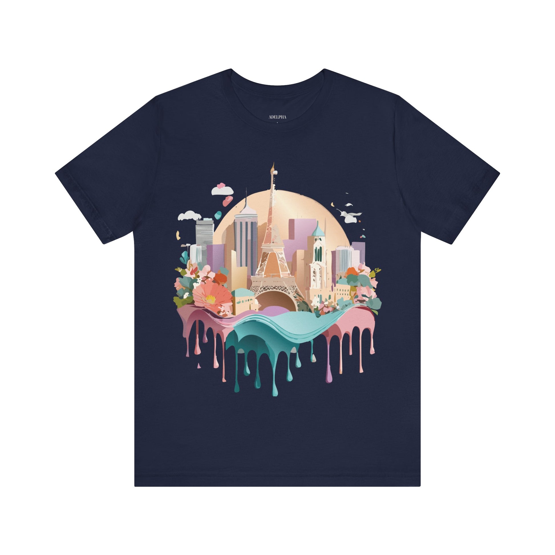 Natural Cotton Tee Shirt - Beautiful Places Collection - Paris Printify
