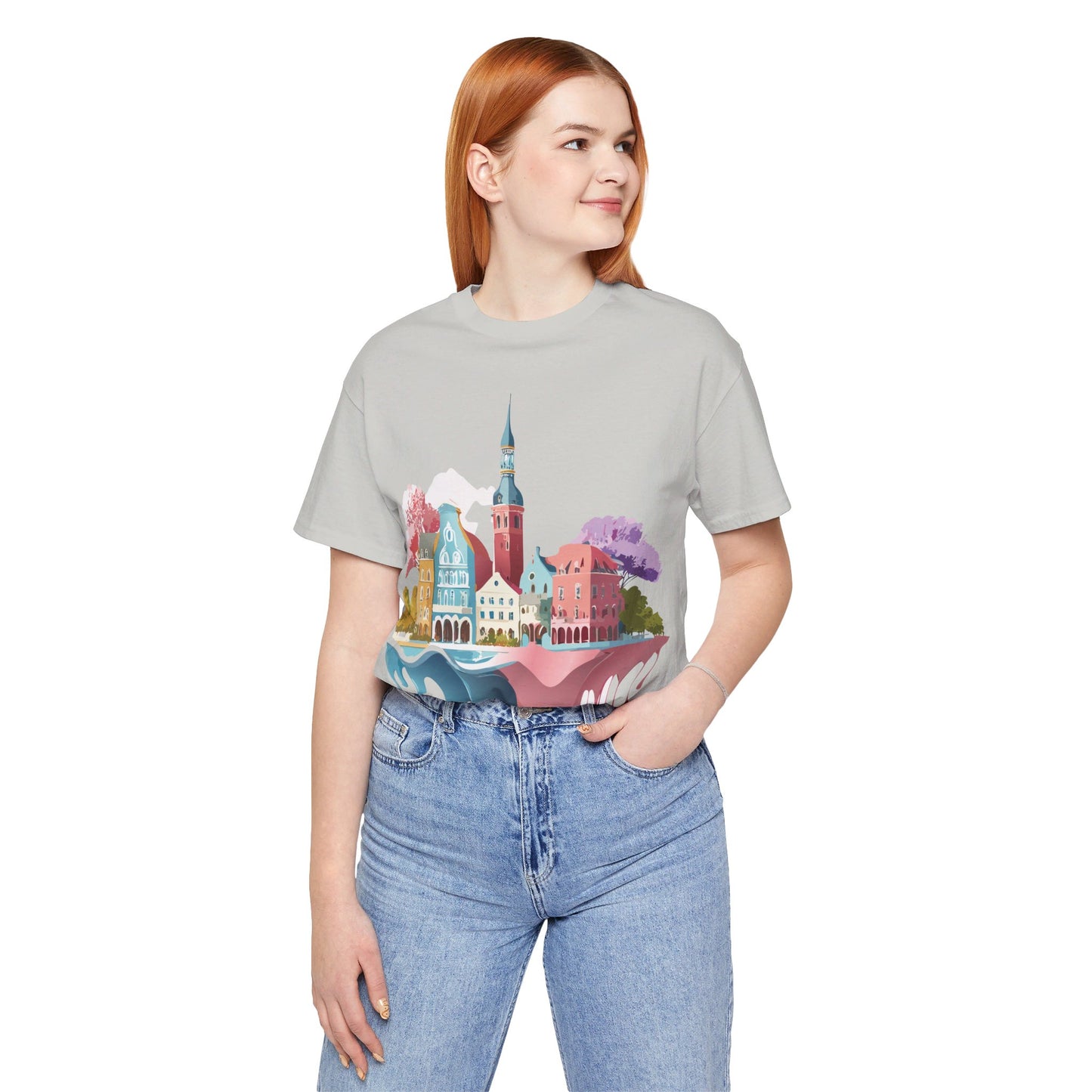 Natural Cotton Tee Shirt - Beautiful Places Collection - Warnemünde and Rostock - Germany