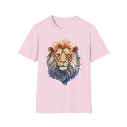 Floral Lion Shirt Unisex Tee Softstyle Gildan 64000 Comfort Fit