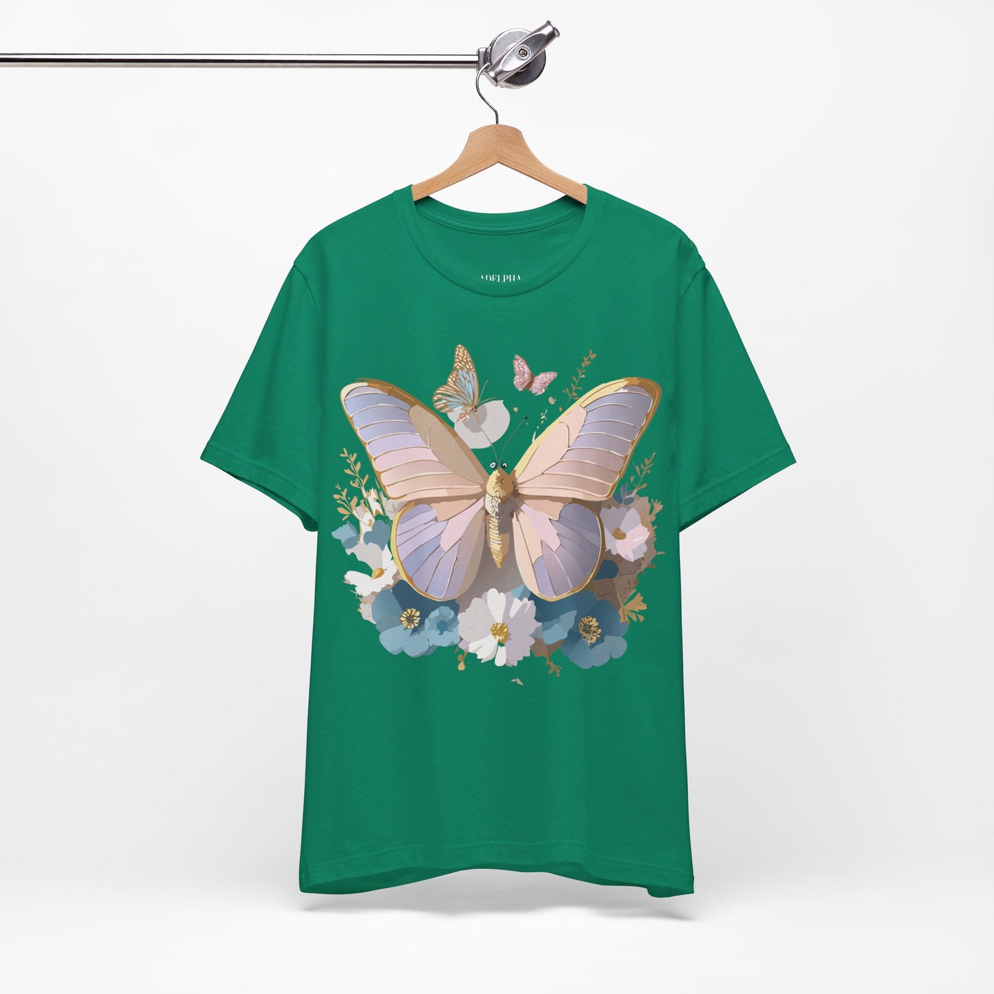 T-shirt en coton naturel avec papillon