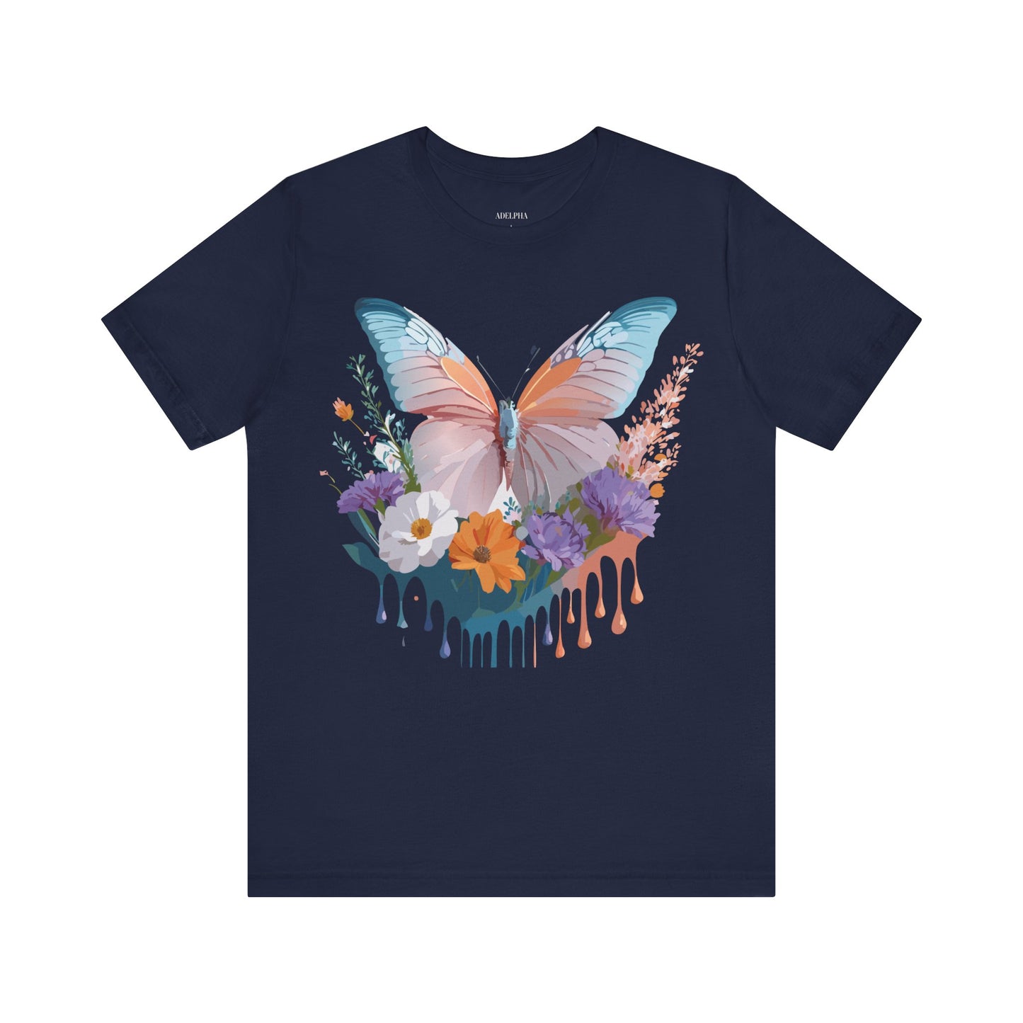 T-Shirt aus natürlicher Baumwolle mit Schmetterling