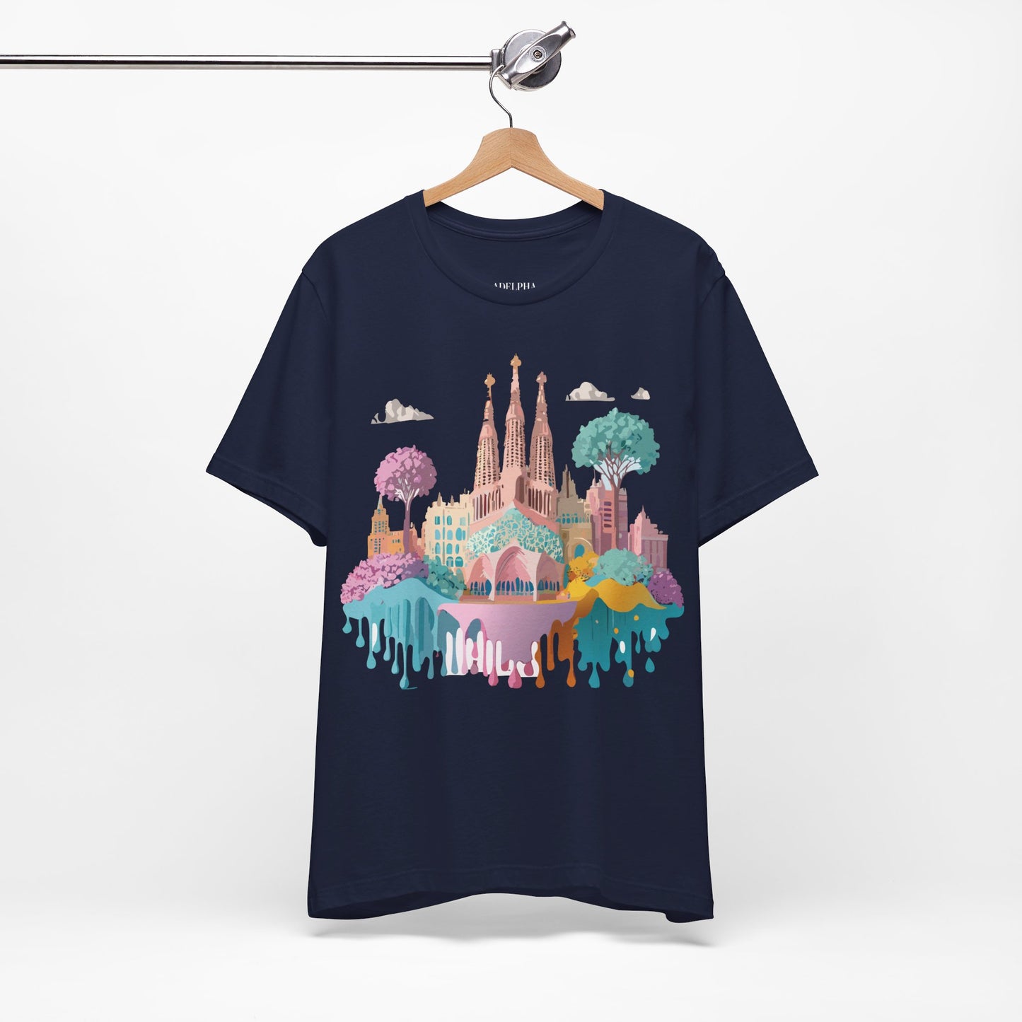 T-shirt en coton naturel - Collection Beautiful Places - Barcelone