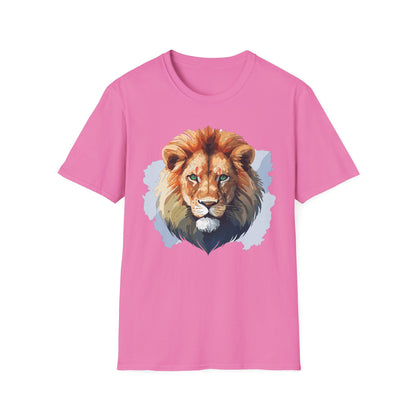 Lion Shirt Unisex Animal Tee Softstyle Gildan 64000 100 Percent Ring Spun Cotton