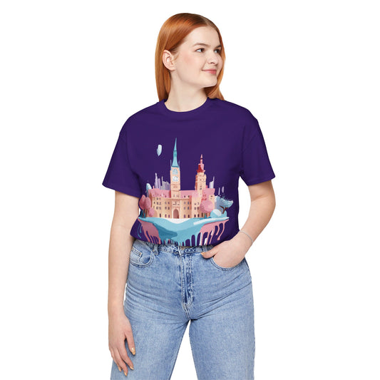 Natural Cotton Tee Shirt - Beautiful Places Collection - Prague Printify