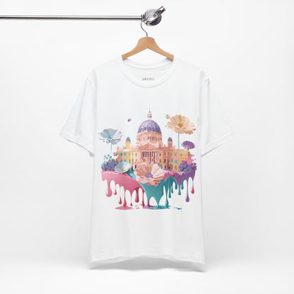 Natural Cotton Tee Shirt - Beautiful Places Collection - Madrid Printify