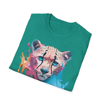 Unisex Cheetah Tee Softstyle Gildan 64000 100 Percent Cotton