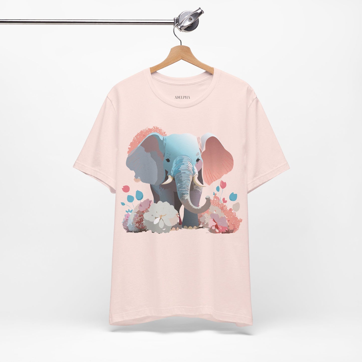 T-Shirt aus natürlicher Baumwolle mit Elefant