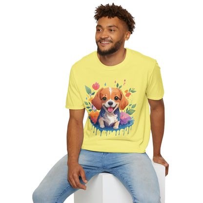 Dog Shirt Animal Print Tee Unisex Gildan Softstyle 64000 Cotton Tee